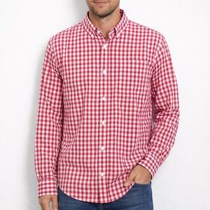 UNTUCKit Red & White Gingham Button-Down Shirt | Men’s XXL